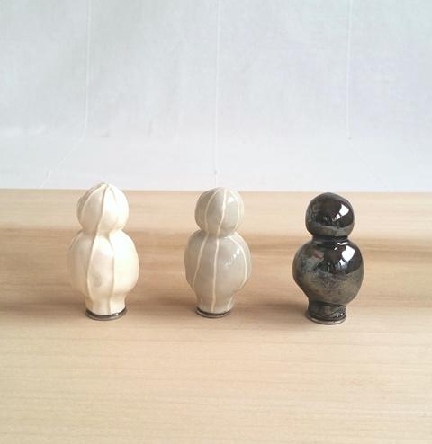 double bubble finials, white, taupe, metallic pewter double bubble finials, white, taupe, metallic pewter